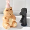 Liquid Soap Dispenser Cute Cartoon Bear Foam Lotion Storage Container Shampoo Shower Press Empty Bottle Kitchen Bathroom Accessories