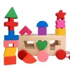 Montessori Shape Trieter Toys Wooden Pull le long de la voiture Matching Blocks Box Kids Intelligence éducative pour 240407