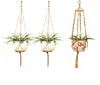 Macrame Plante Planer Indoor Outdoor Murdings Hemp Rope Home Decor Planter Planter Basker1131185