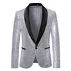 Ternos masculinos de lantejoula de ouro brilhante e embelezada jaqueta blazer masculino de boate de boate traje de traje homme roupas para cantores