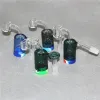 14 mm mannelijk 45 90 graden glas asvangers waterpijpen bongs met 5 ml kleurrijke siliconen container reclaimer dikke pyrex as catcher ll