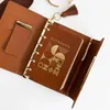 A5 A7 PU Leather Portable Pocket Notebook Binder Journal Diary Support Anpassad agenda Planner Notepad Present School Stationery 240401