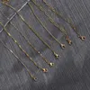 Roestvrijstalen vacuüm geëlektropleerde 18K gouden ketting met ronde kraal ketting trui lip diy sieraden accessoires