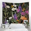 Tapisseries Animaux Tapestry Mur suspendu des plantes tropicales rétro fond boho chambre maison salon décorations de dortoir