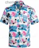 Camicie casual da uomo camicia di cocco da uomo Mens Flower Flower Shirt Hawaiian Cuba Beach Shirt Abbigliamento da uomo a maniche corte Abbigliamento da strada a manica corta abbigliamento da strada yq240408