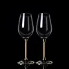 Premium gouden folie kristalglas wijn champagne bril voor drankjes whisky cup wijnglas originele cocktailset cups 240408