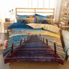 Bedding Sets Print Hawaiian Scenery Set Sea Wave Sunrise Duvet Cover With Pillowcase Microfiber Fabric Dekbed Overtrek Bed