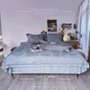 Sängkläder sätter 1000TC lång stapel bomull Jacquard kaffekoklad färg konst målning set mjuk silkeslen touch 4st täcke täcke lakan