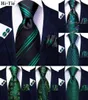 Mentes Teal Green Tie Floral Paisley Silk Wedding Necktie Pocket Square Set Party Business Designer Fashion Drop Hittie H1018273R6167547