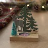 Partes de velas transfronterizas Exquisito Santa Claus Elk Candlestick Estilo nórdico Ventana de madera de madera decoración