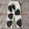Calça masculina pintura de plash graffiti vertabrae sweatpante Mulheres 1 1 calça de melhor qualidade calças de moletom Terry Troushers J240402
