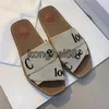 Famoso designer sandals Slipter Fashion Girls Girls Summer Stamping Beach Shoes Ladies Sandals Flat Flip Flops casual