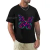 Men's Polos Flower Butterfly Thyroid Cancer Awareness Ribbon T-Shirt Edition Kawaii Clothes Cute Fruit Of The Loom Mens T Shirts Goddess456