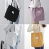 Sac à trombe à cordon Corchure pour femmes Coton Coton Sac à main Volant Couleur Couleur Eco Shopping 2024 Mescules REPUSABLE BACKES