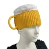 BERETS 3D Beer Cup Hats Beanie Party Unisex Hairline Cap Lovers Ear Warmers For Women Men Year Presents Valentine's Fun Gift