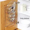 Kitchen Organizer Rack Wall Hanging Pot Cover Rack Five-Layer Pot Lid Metal Rust-Free Multifunctional Rack Pot Lid Storage Rack 240407