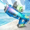 Toys pistolets Summer Electric Water Gary Full Automatic Water Spray Light Light Absorbing Water Gun Childrens Gun Toy 240408