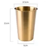 Tassen 240-500 ml Edelstahl Bierbecher Tragbares Trinken für Camping-Wanderparty Kaffee Milch Tee Whisky Gold Tassen