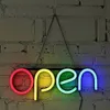 LED Open Neon Sign Night Light Ultra Bright Colorful Lighted Signs Open Business Illuminated Letter Colorful Lighted for Bar Pub 240407