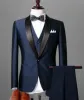 Tuxedos Personalize Design Navy Blue Men Tuxedos Weddings Black Lapel One Butroom Groom Tuxedos Men Wedding/Dinner/Darty Dress (jaqueta+calça+Ti