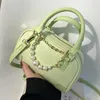 Abendtaschen Luxus Frauen Perle PU Leder Boston Ketten schultergrüne lila Totes Designerinnen weibliche Handy Handtaschen und Geldbörsen