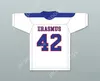 CUSTOM Sid Luckman 42 Erasmus Hall High School White Football Jersey 2 Top Stitched S-6XL