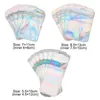 Enrole de presente 50pcs/saco engrosse transparente com hang saco saco iridescente self setion saco de jóias bolsas de embalagem de jóias