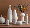 Modern simple white ceramic vase living room TV cabinet home decoration3096332