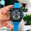 豪華な最高品質の腕時計機械式時計腕時計リストウォッチデザイナーメカニクスビジネスレジャーRM53-01自動ブラックカーボンファイバーテープ