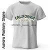 T-shirts masculins 2024 T-shirt de coton décontracté Men Summer California Printing tops tas masculin Camiseta American Vintage Clothing Streetwear H240408