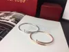 Diamants à ongles fins sterling sier creux tube élastique bracelet concepteur t0p qualité reproductions officielles taille 16 à 18 cm cadeaux premium