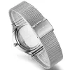 Watches Readeel Top Watch Men Brand Mens Watches Ultra Thin Thin rostfritt stål Mesh Band Quartz Wristwatch Fashion Casual Watch