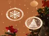 Single 3D Christmas Hanging Light Round Window Decortive Snowflake Santa Star String Xmas Decor Layout Lights Party Decoration DBC7902642