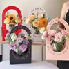 Gift Wrap 1Pcs Creative Hand Bag Shape Rose Flower Packaging Box Shop Wedding Mother's Day Birthday Wrapping Paper