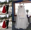 Vero immagine con cappuccio con cappuccio con cappuccio con cappuccio da sposa con cappuccio da sposa bianca pelliccia da sposa per matrimoni per matrimoni invernali Maglo da sposa Plus 1892650