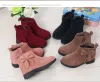 Boots Autumn Winter Children Girls Fashion Plush Boots Kids NonSlip Bowknot Snow Short Boots 5 6 7 8 9 10 11 12 Years Old 2022 New