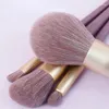 Brosses de maquillage 9 Set Purple Soft Hair Eard Shoeur Brush Powder Full