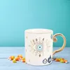 Kaffeetassen Vintage Style Wasserkünstlerin Keramik Latte Tee Dekorative Retro einzigartige Tassen Porzellan Delikat
