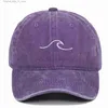 Boll Caps Hip Hop Hat Wave Brodered Wash Baseball Hat Nya sommarmodemän och kvinnor utomhussport Fritid Sun Hat Button Hat Q240408