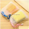 Bath Brushes, Sponges & Scrubbers Fast 9.5X15Cm Soap Blister Mesh Net Foaming Easy Bubble Bag Shower Color Random Drop Delivery Home G Dh7Ty