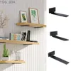 Andere thuisdecor 1 Simple Metal Floating Wall Bracket Partitie Opslagrek YQ240408