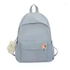 Backpack Hocodo Casual Sac à dos Femmes 2024 Couleur solide Sac à épaule en nylon Tendelle de l'école Tende