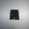 Shorts femininos no estilo de ioga sem tamanho lycra altos cintos nus calças de fitness de fitness de três partes sem costura