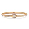 Bracelet en acier inoxydable 316L incrusté cristal petit bracelet de taille interface spirale bijoux de femmes bijou bijou inoxydable pour femme