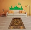 Flanel Gebedsmat voor Ramadan Non Slip zacht draagbare vloer Kniel Embossing Mat Worship Deken Gift 240401