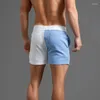 Shorts pour hommes à la mode lourds pour hommes de coton décontracté patchworks élastiques de taille élastique