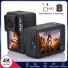 Камеры Действие Камера 4K60FPS 20MP EIS 2.0 Двух экран Touch LCD Wi -Fi Водонепроницаемый пульт дистанционного управления 1080p 60 кадров 4X Zoom Sports Cam Surfing Surfing