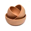 Bowls Japanese Wooden Bowl For Children's Baby Rice Round Instant Noodle Retro Home Beech Salad