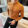 Camisa casual masculina camiseta de manga longa smoking homem Camisas hombre camisa vestido social design quimise slim fit blusa listrada coreana