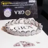 New Design Sterling Silver 925 Vvs Moissanite Fine Jewelry Smile Tennis Chain Bracelet for Men or Women